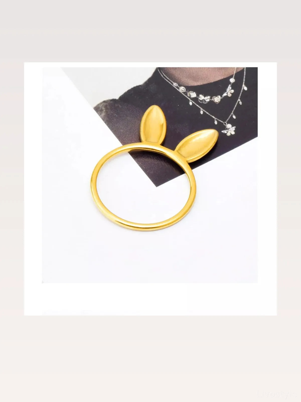 18K Gold-Plated Bunny Ear Ring