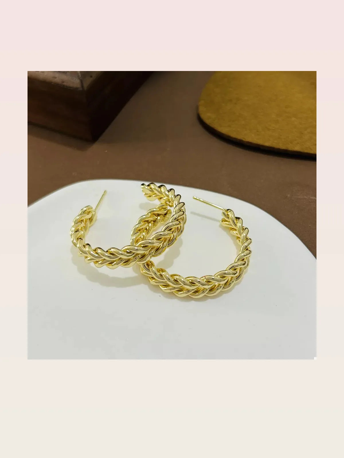 18K Gold-Plated Hoop Earrings