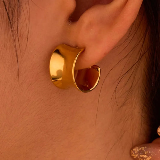 18K Gold-Plated Stainless Steel Geometric Earrings