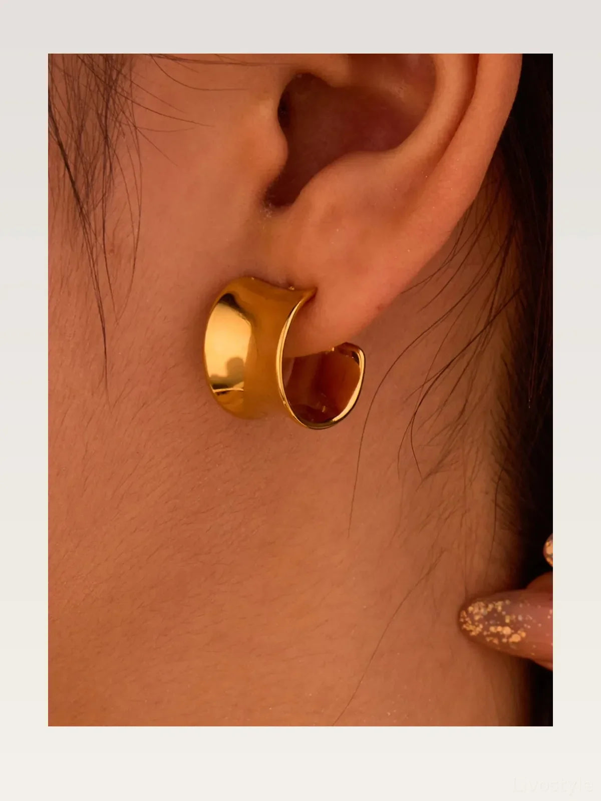 18K Gold-Plated Stainless Steel Geometric Earrings