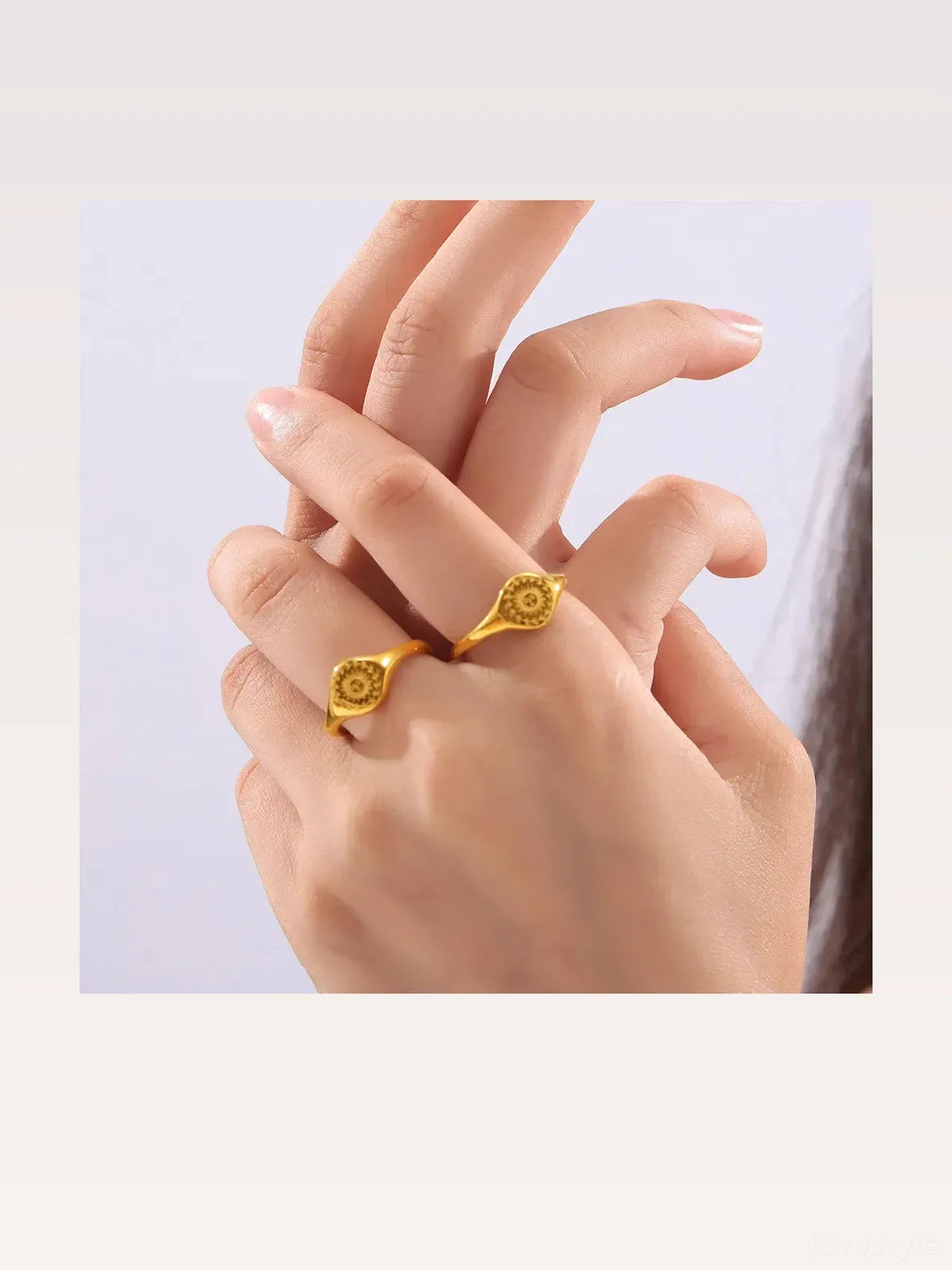 18K Gold-Plated Sun Ring
