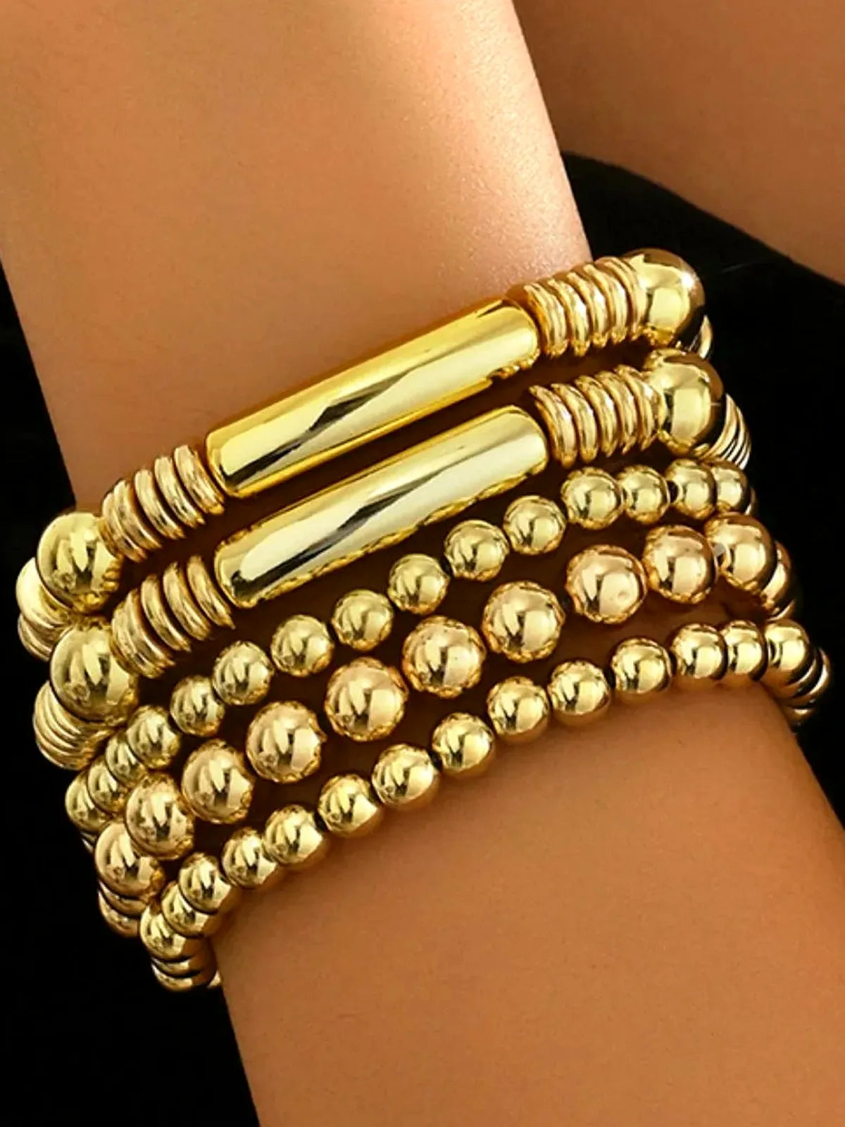 5 Piece Plastic Beaded Bracelet