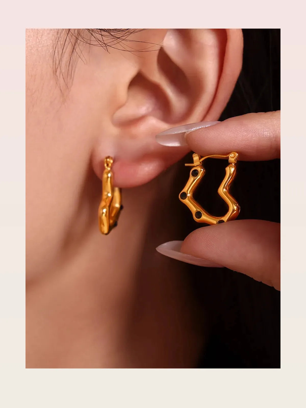 Stainless Steel Heart Earrings