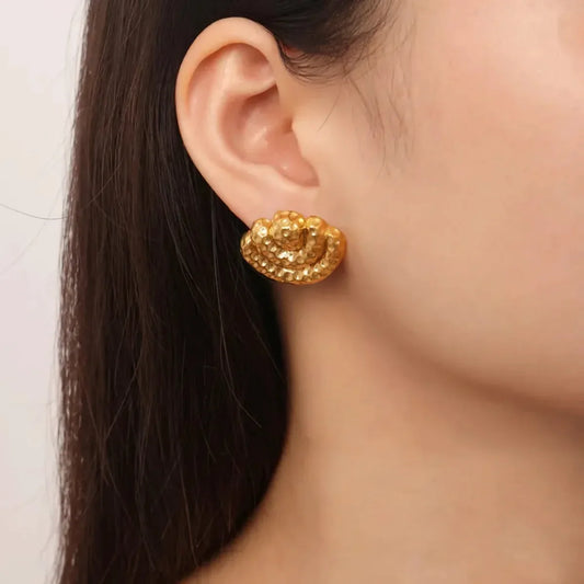 Titanium Steel Geometric Shape Earrings in Gold