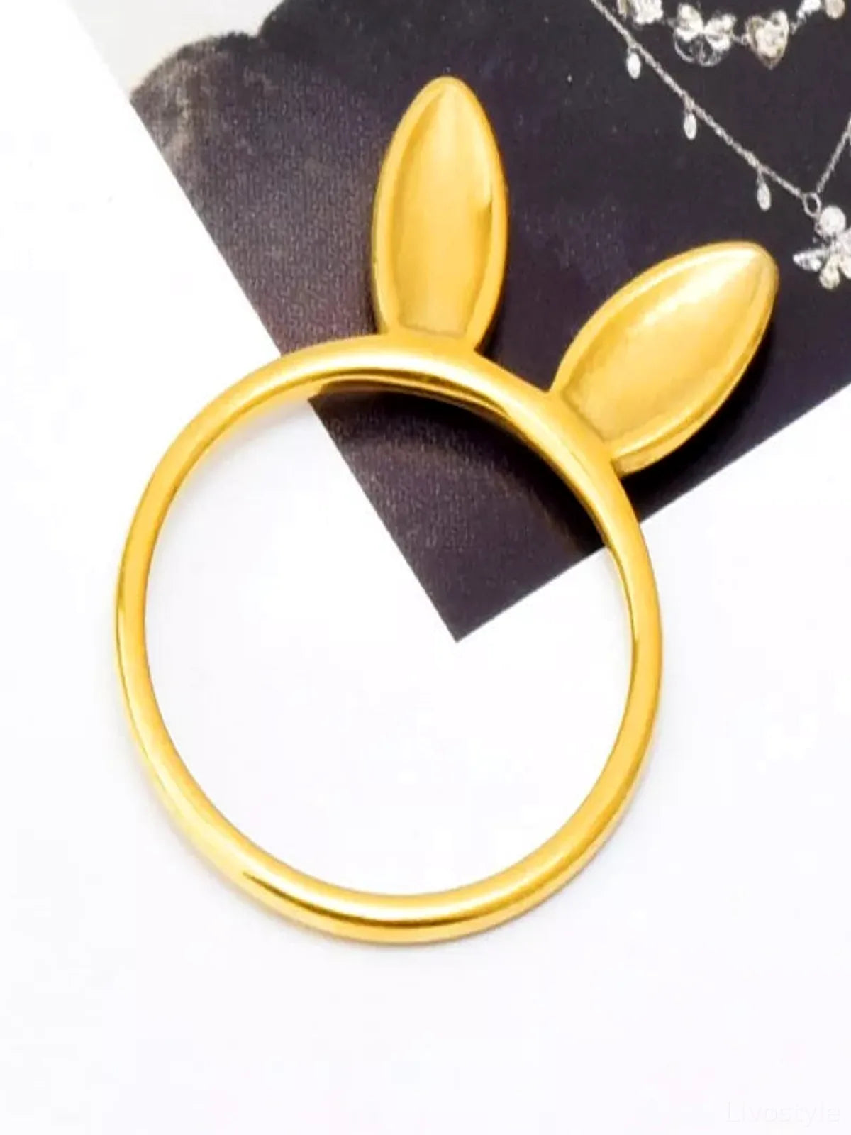 18K Gold-Plated Bunny Ear Ring