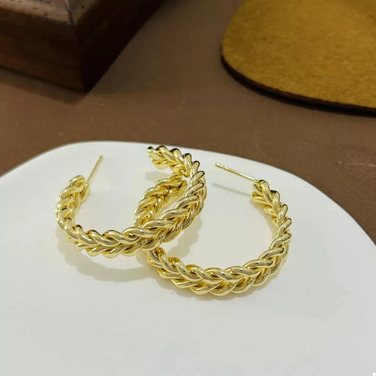 18K Gold-Plated Hoop Earrings
