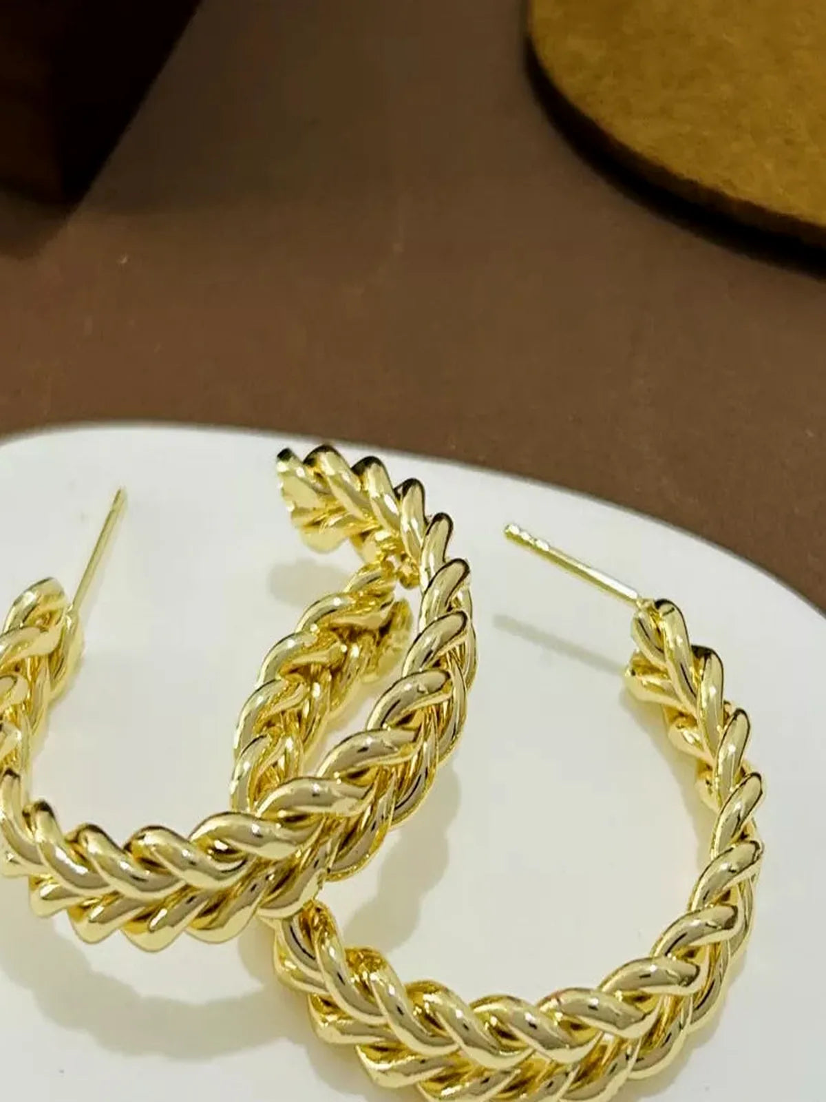 18K Gold-Plated Hoop Earrings