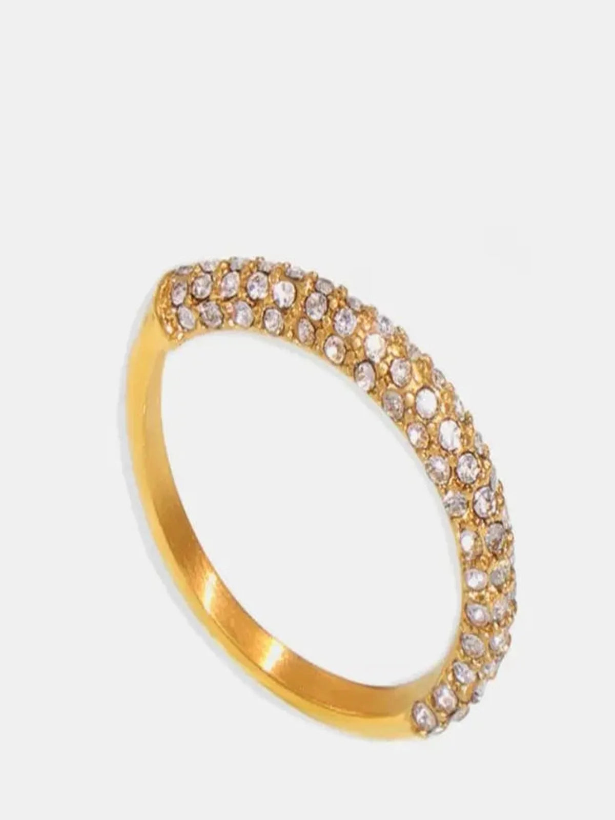 18K Gold-Plated Inlaid Zircon Ring