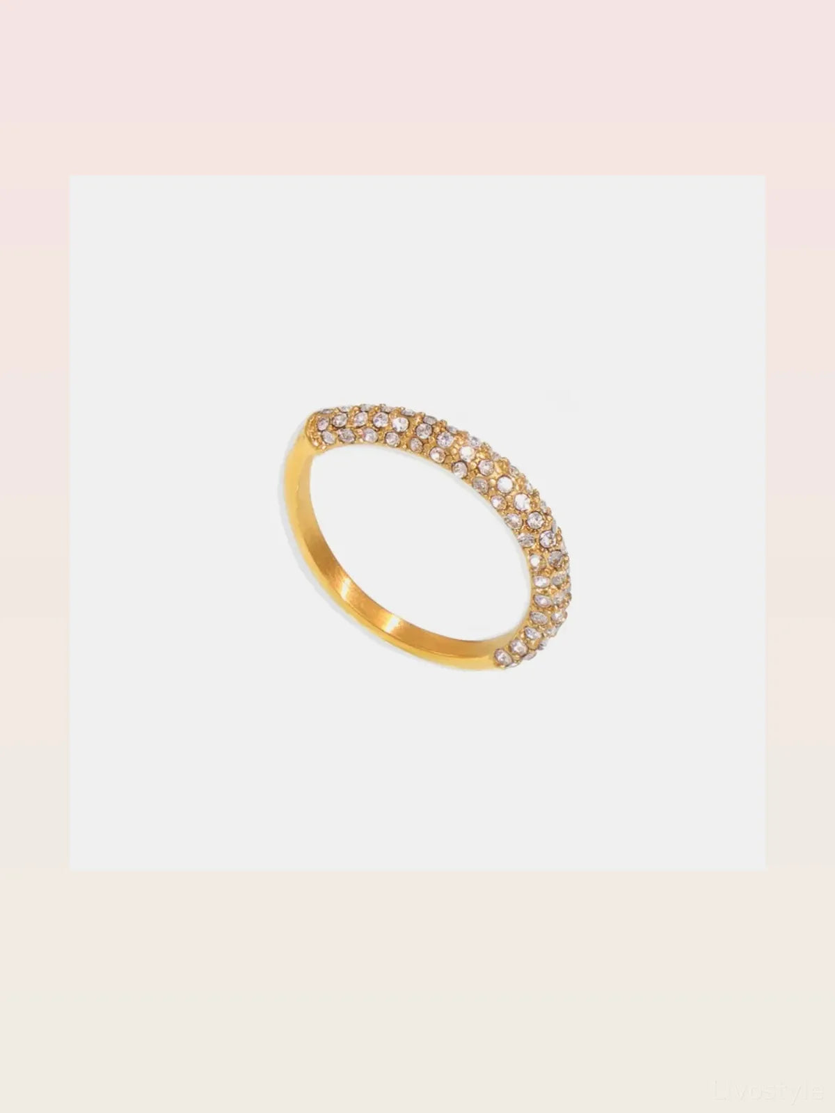 18K Gold-Plated Inlaid Zircon Ring