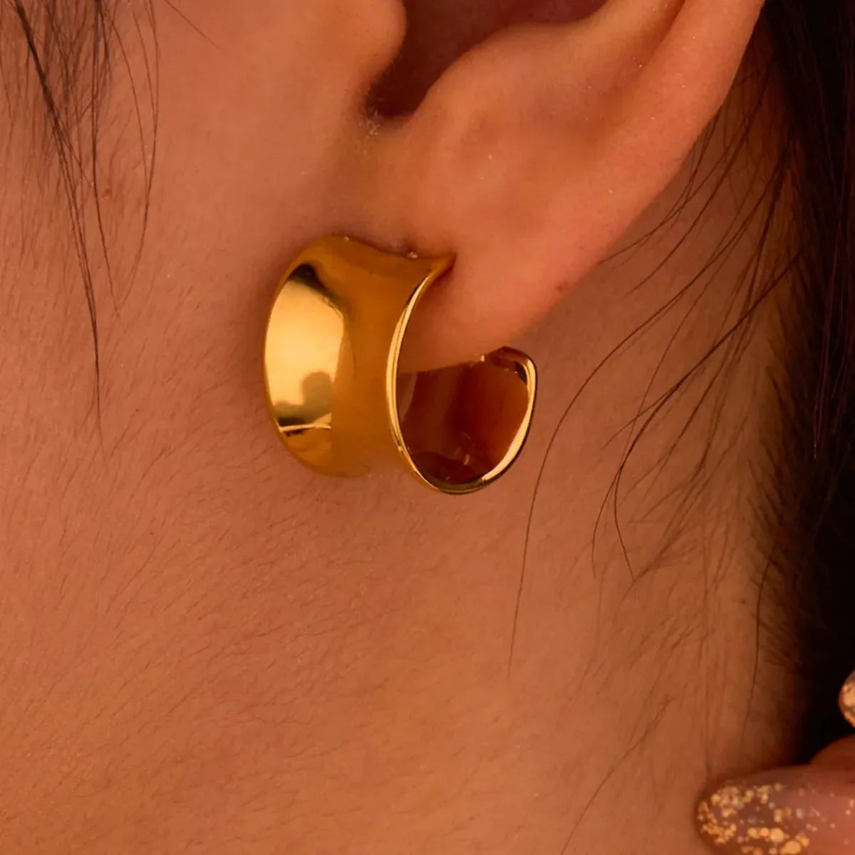 18K Gold-Plated Stainless Steel Geometric Earrings