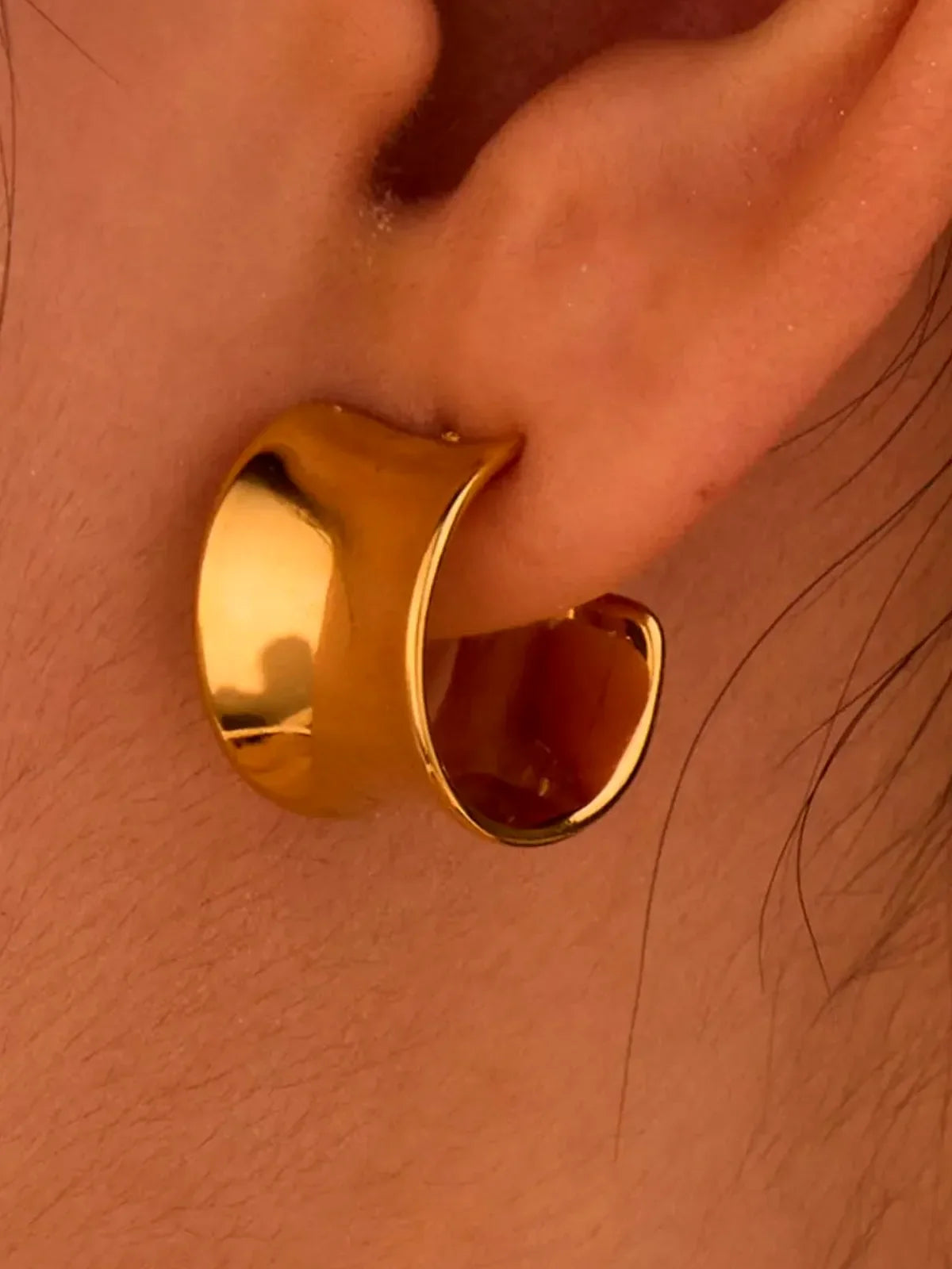 18K Gold-Plated Stainless Steel Geometric Earrings