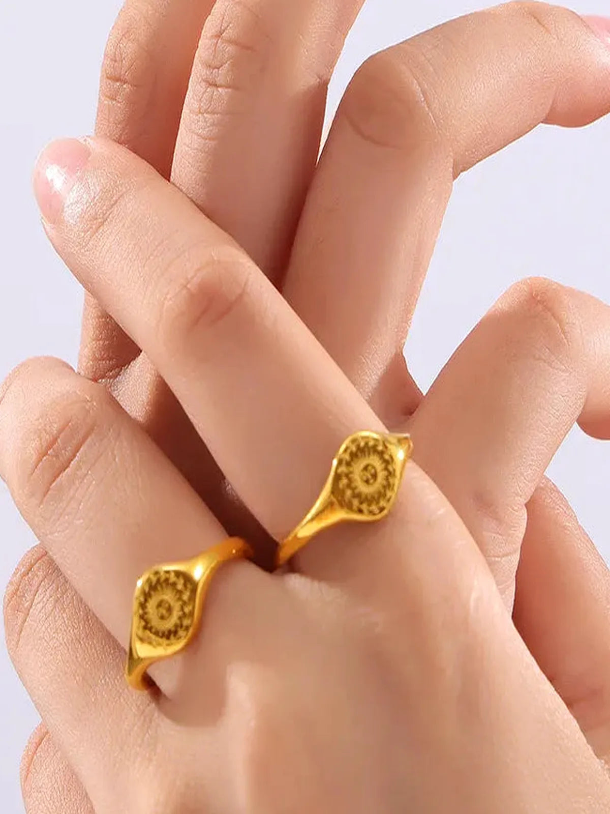 18K Gold-Plated Sun Ring