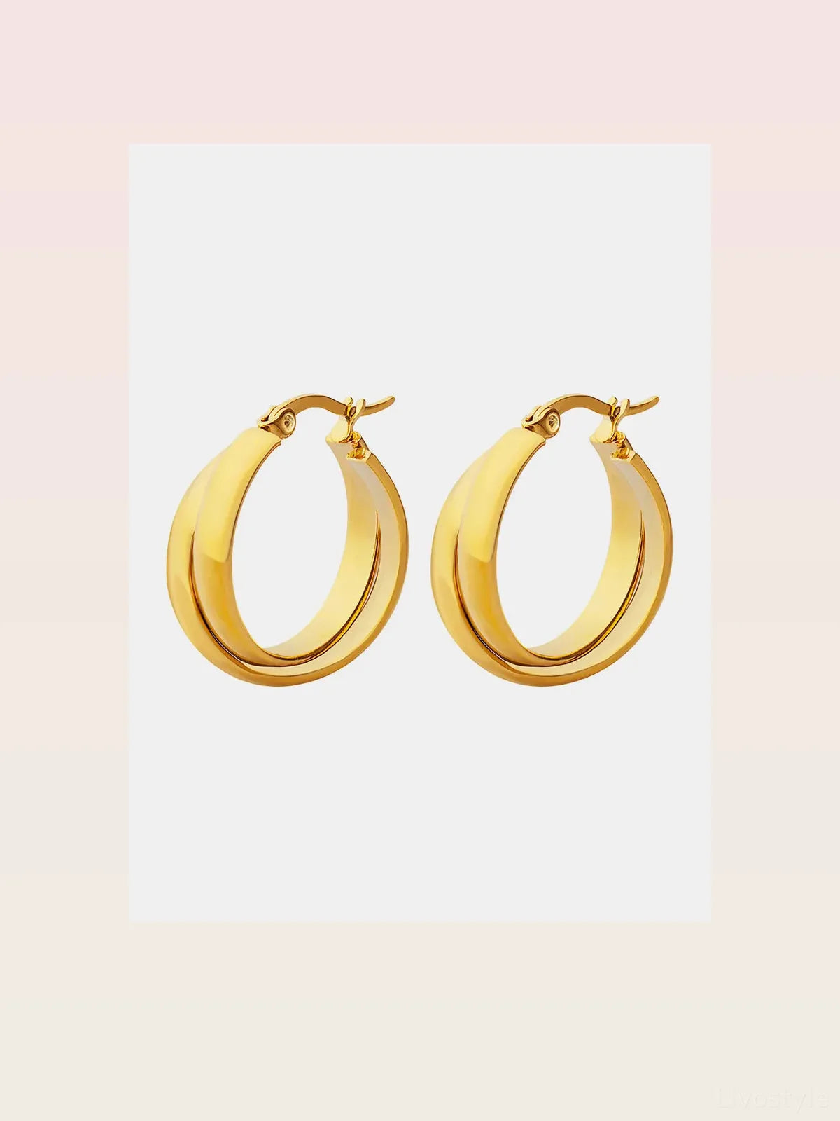 18K Gold-Plated Titanium Steel Huggie Earrings
