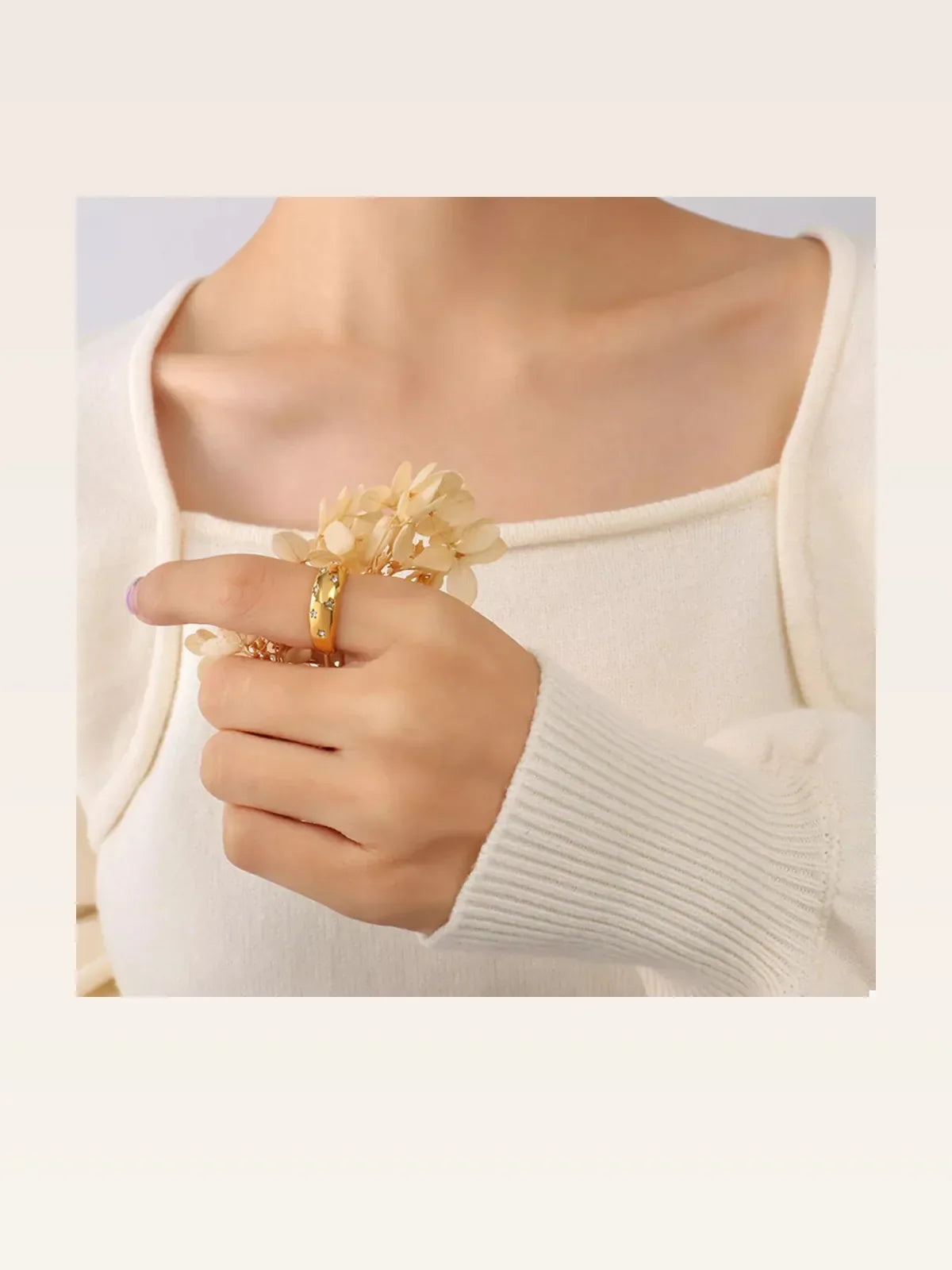 18K Gold-Plated Zircon Ring
