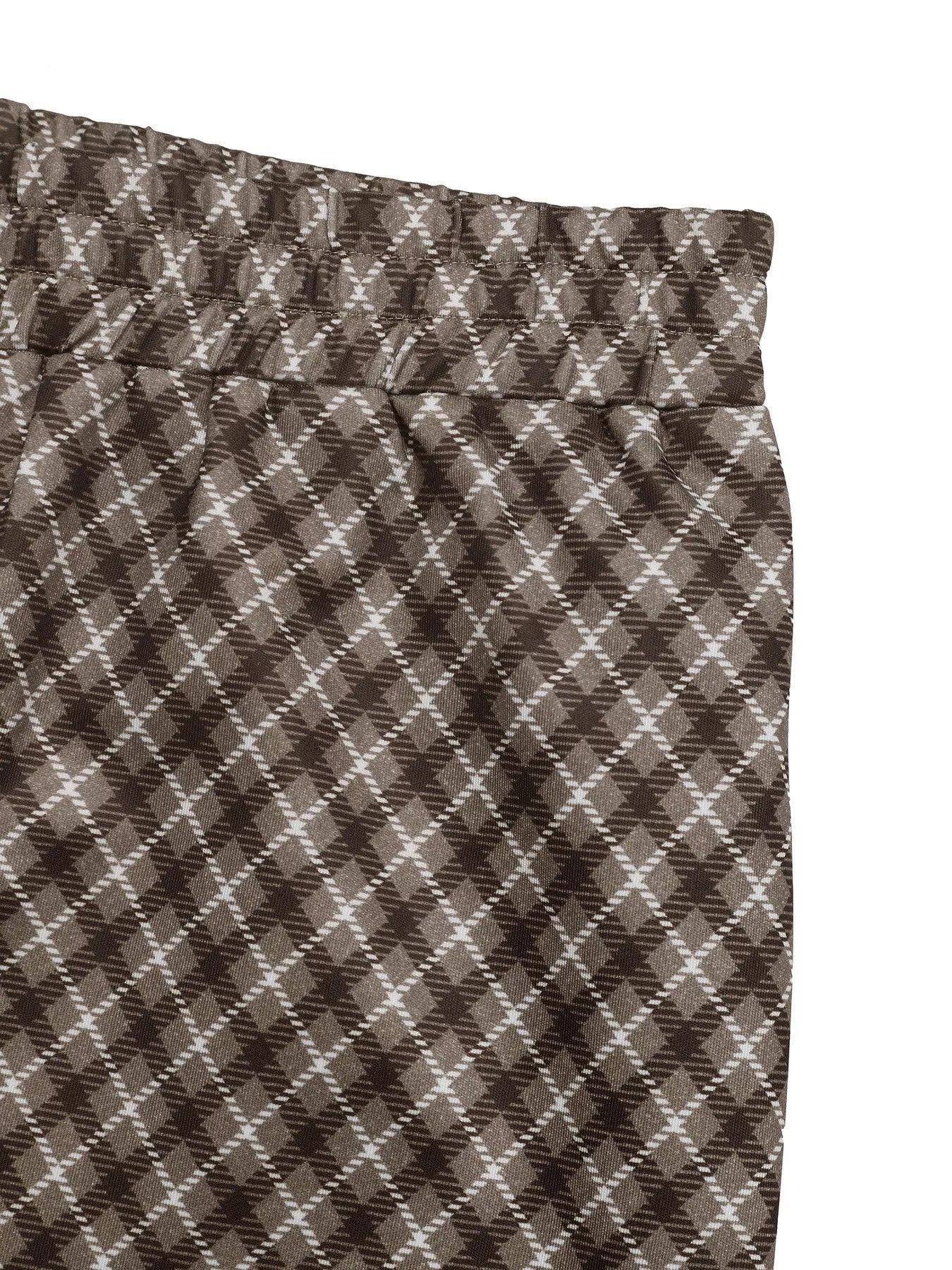 Plaid High-Waisted Wide Leg Pants