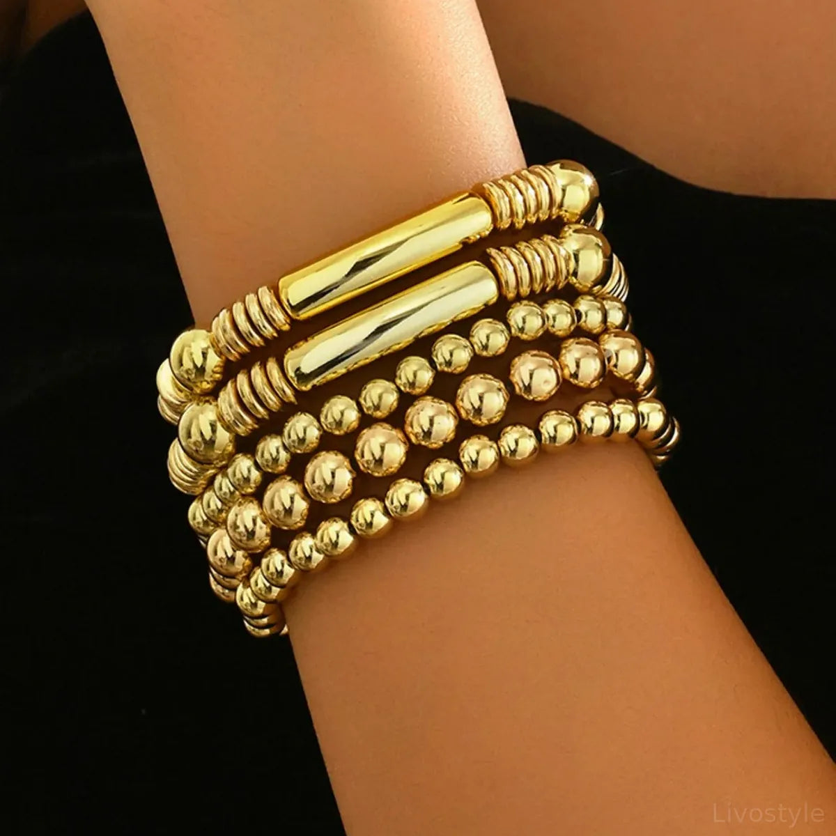 5 Piece Plastic Beaded Bracelet
