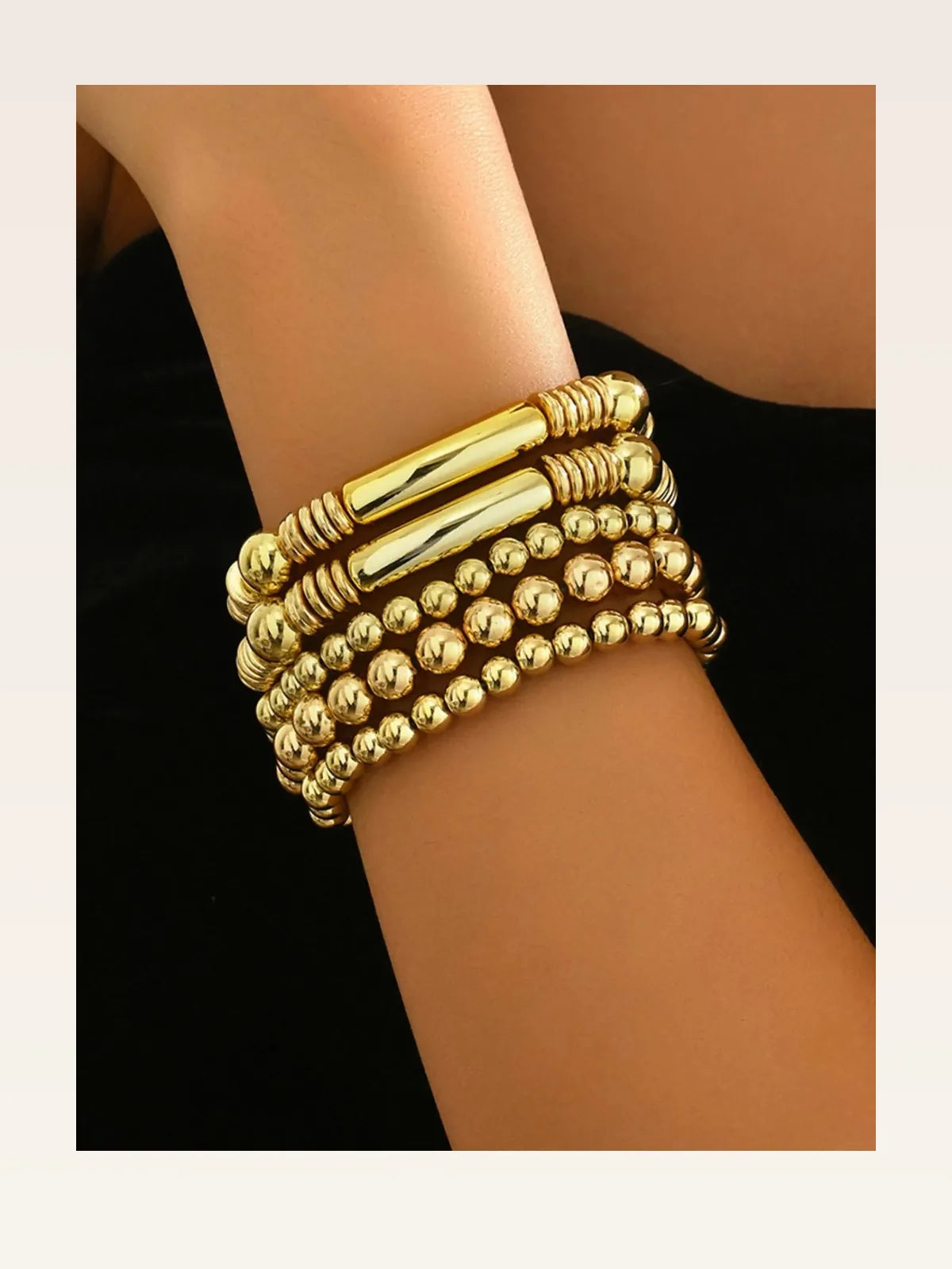 5 Piece Plastic Beaded Bracelet