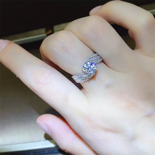 1 Carat Moissanite 925 Sterling Silver Ring — Minimalist Solitaire