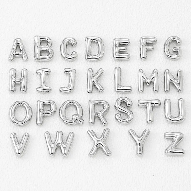 Copper Bubble Letter A Pendant Necklace