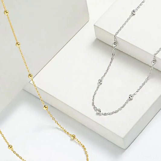 925 Sterling Silver Beaded Necklace