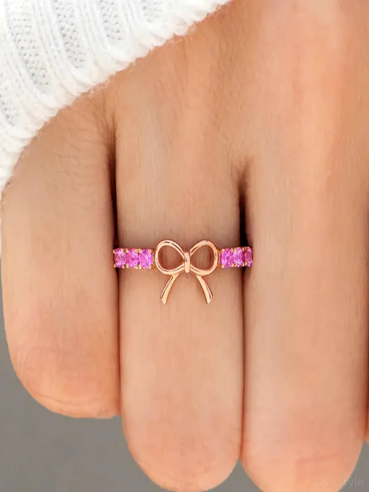 925 Sterling Silver Bow Ring
