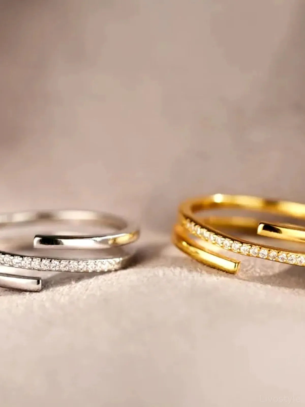 925 Sterling Silver Inlaid Zircon Ring