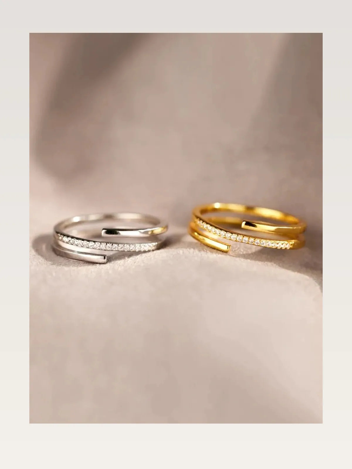 925 Sterling Silver Inlaid Zircon Ring