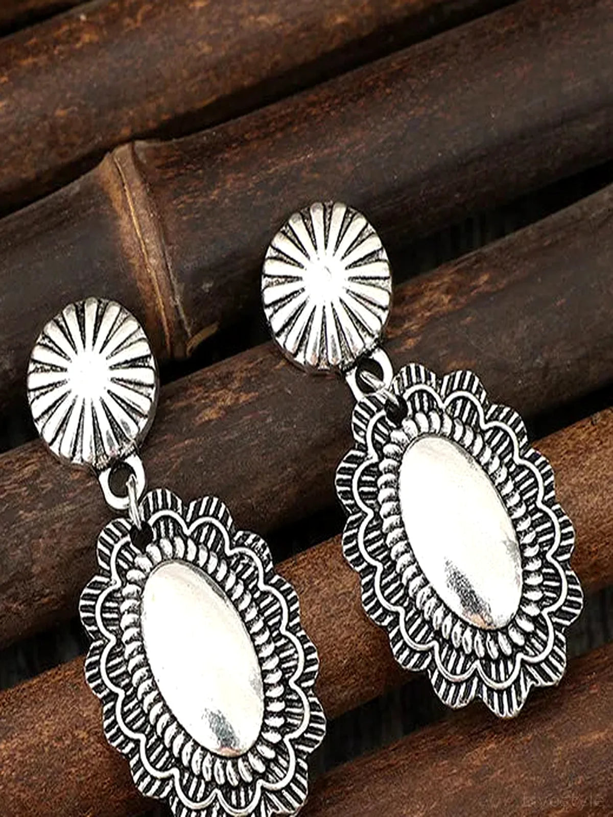 Alloy Flower Dangle Earrings
