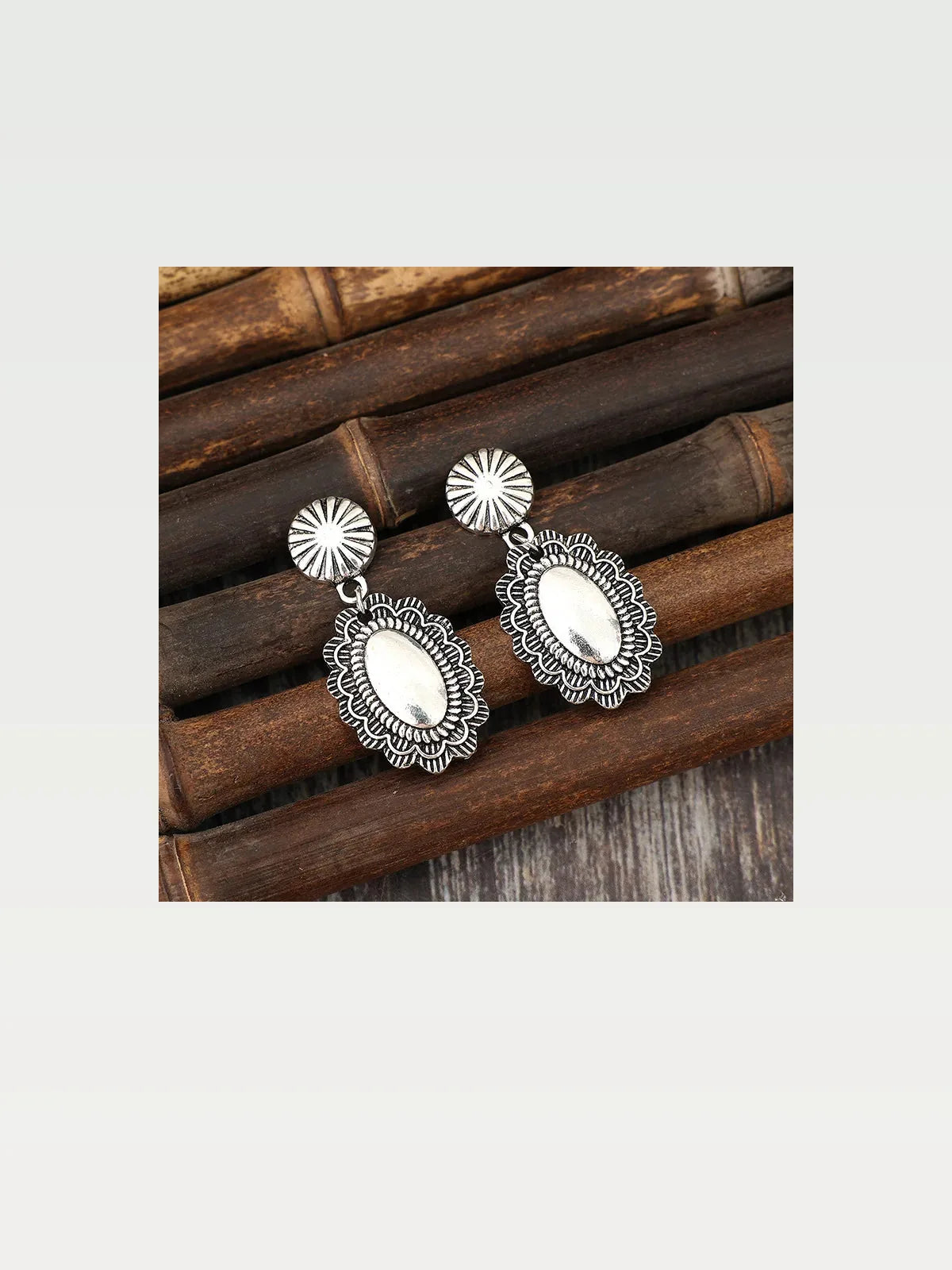 Alloy Flower Dangle Earrings