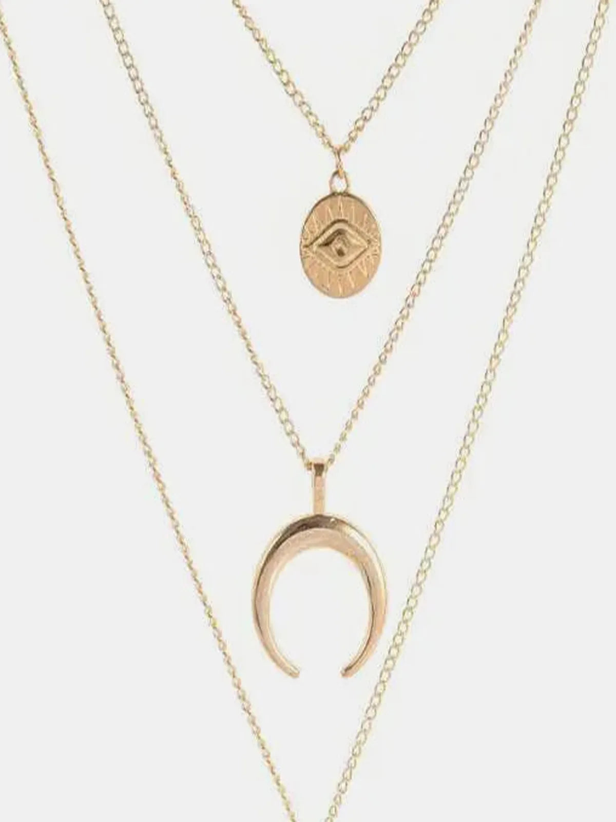 Alloy Three-Layered Bull Head Pendant Necklace
