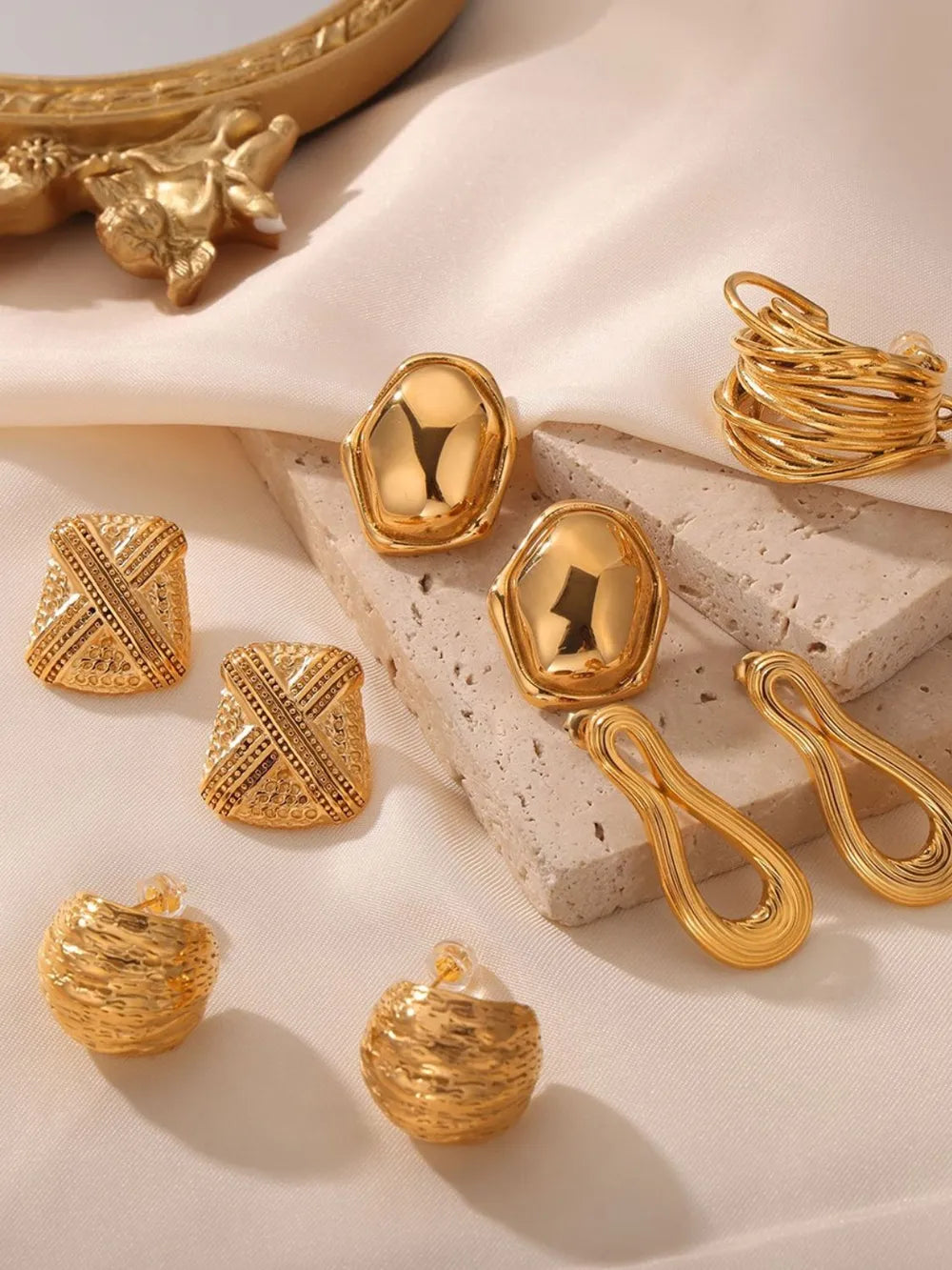 Titanium Steel Geometric Shape Earrings in Style C
