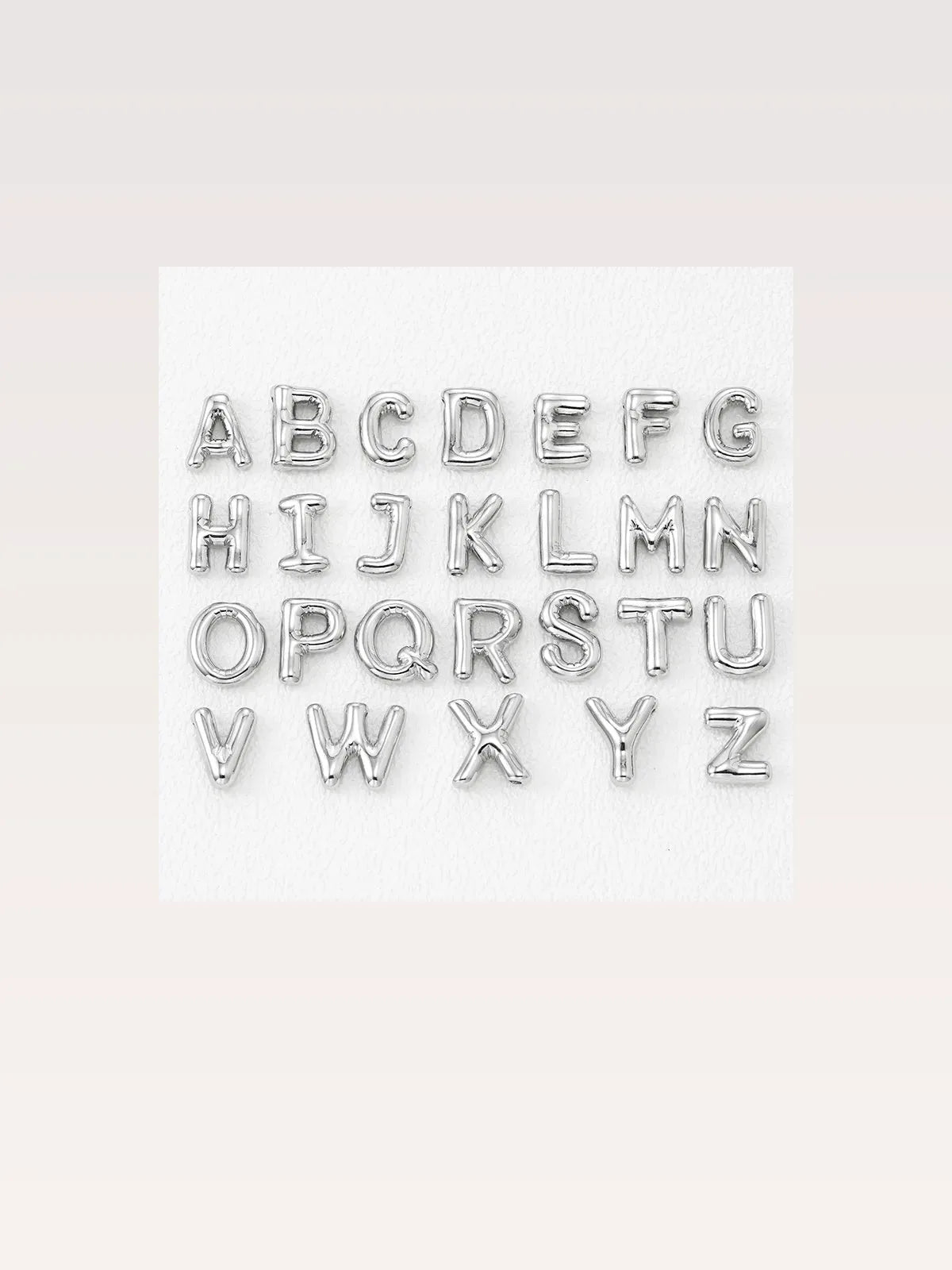 Copper Bubble Letter A Pendant Necklace