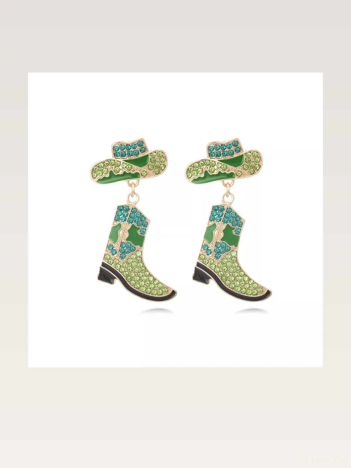Cowboy Hat and Boot Dangle Earrings