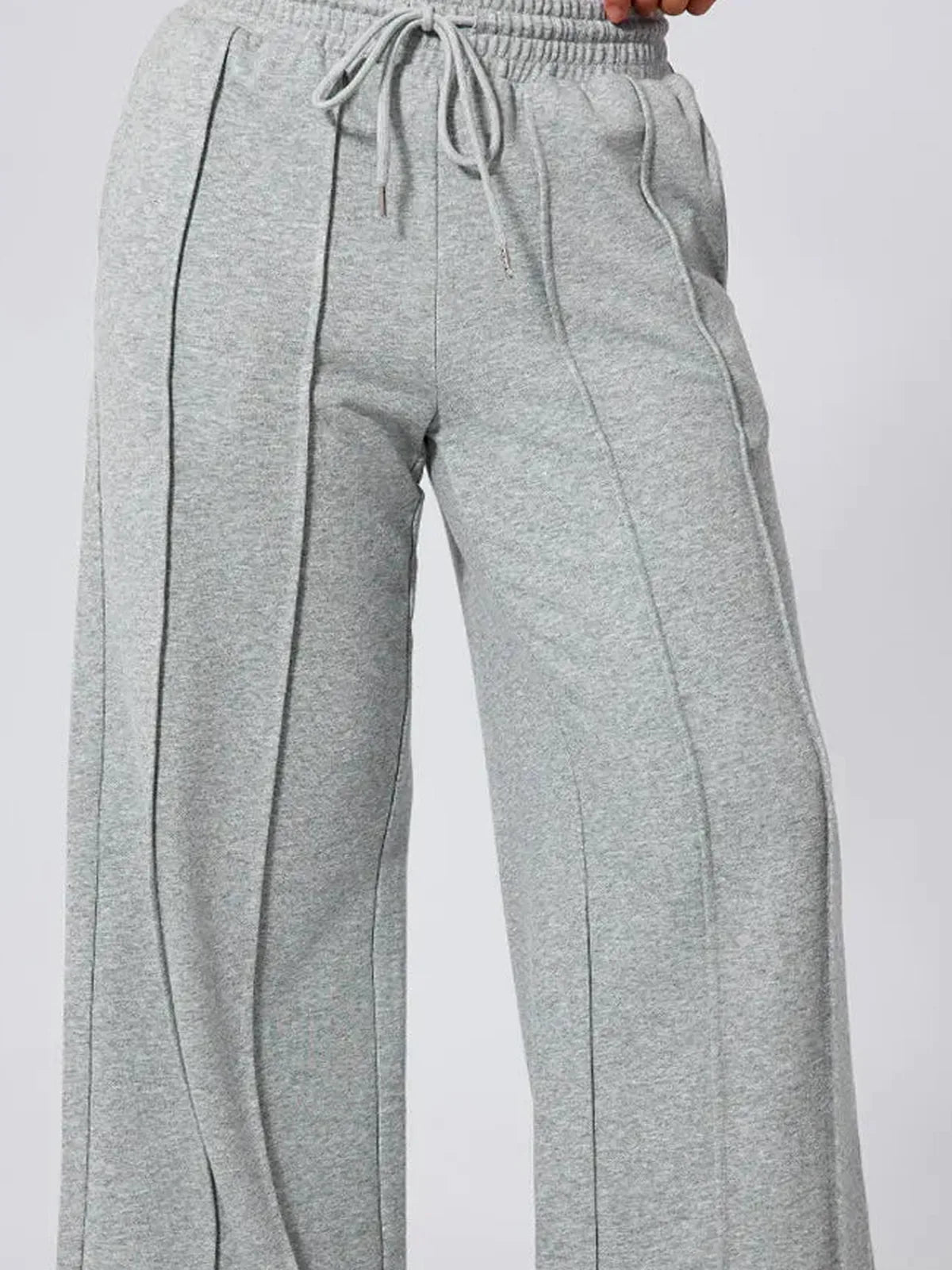 Drawstring Wide Leg Active Pants