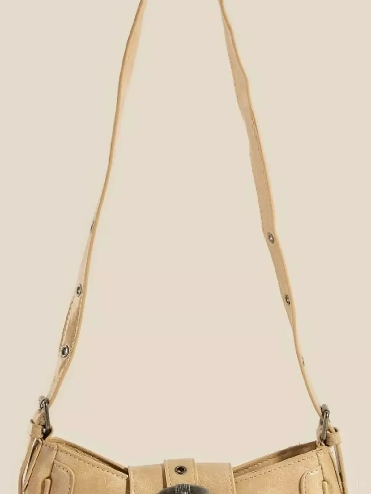 Western Buckle Accent Multi Panel Shoulder Bag