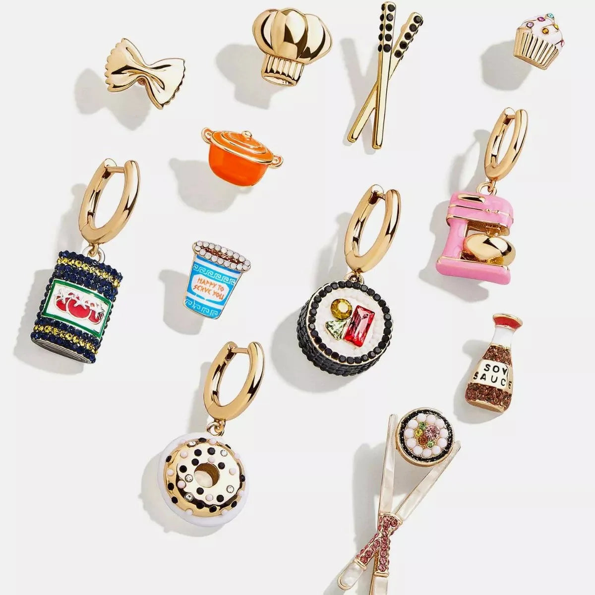 Food Theme Copper Asymmetry Earring
