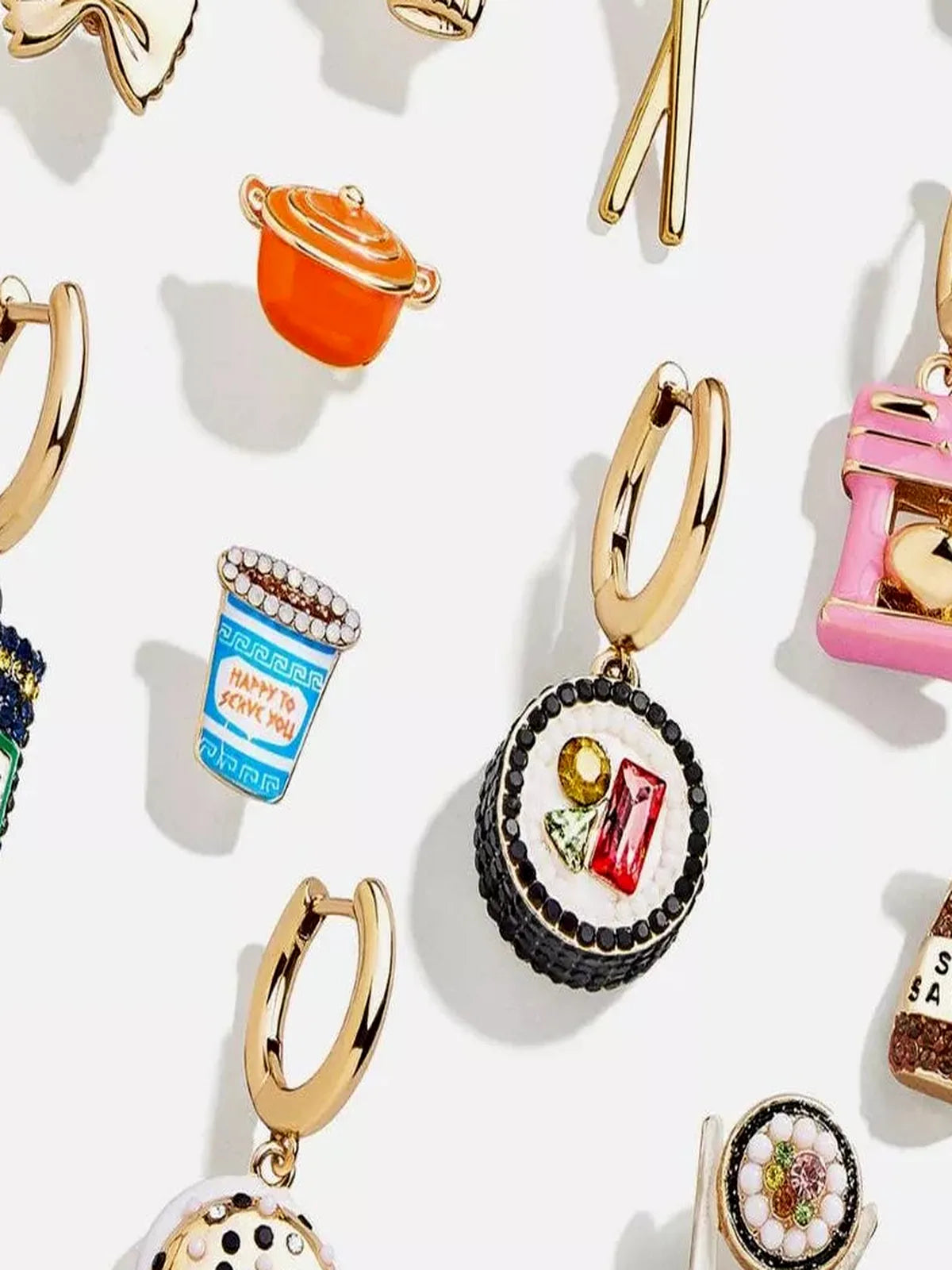 Food Theme Copper Asymmetry Earring
