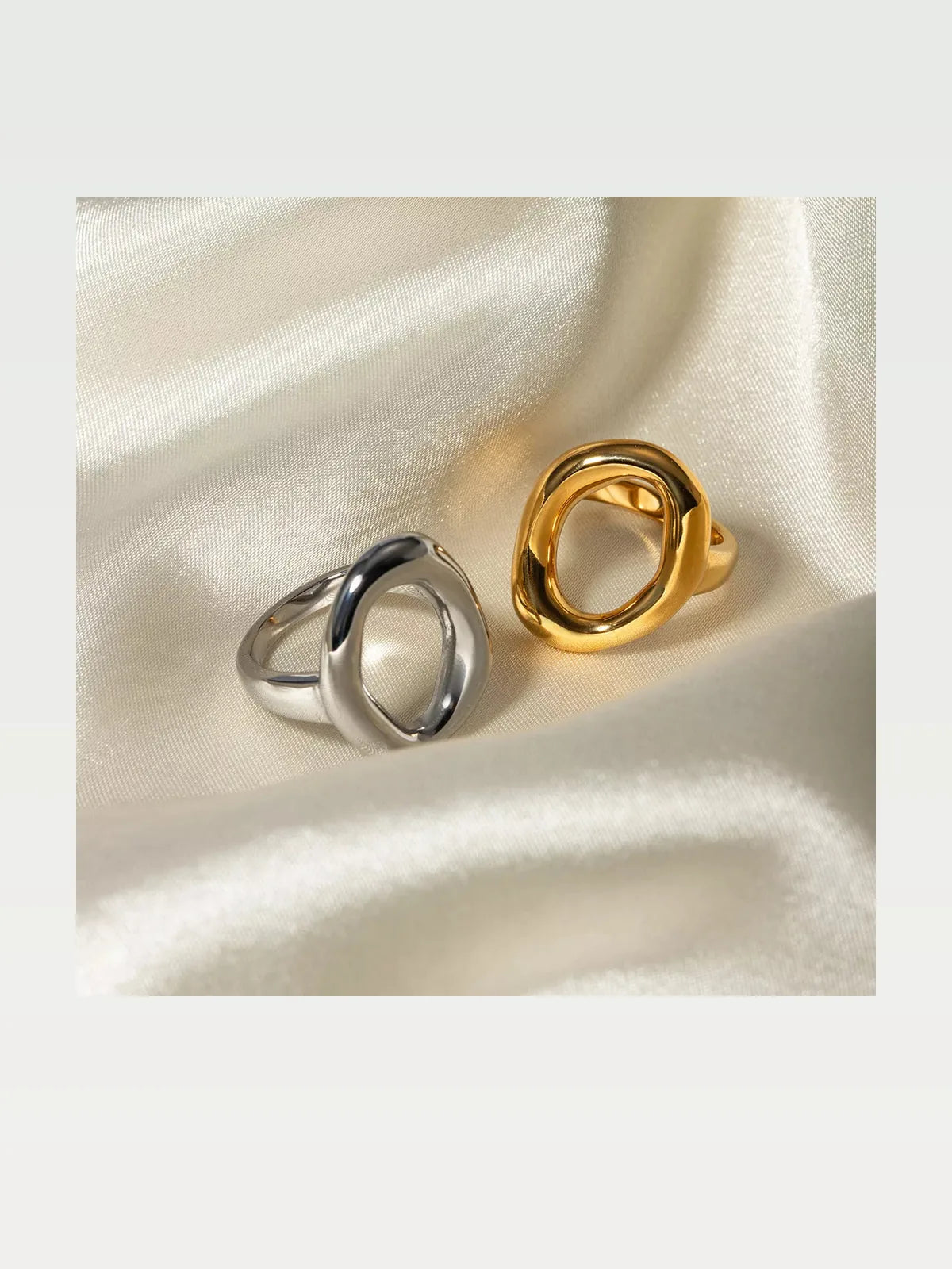 Modern Hollow Oval Ring