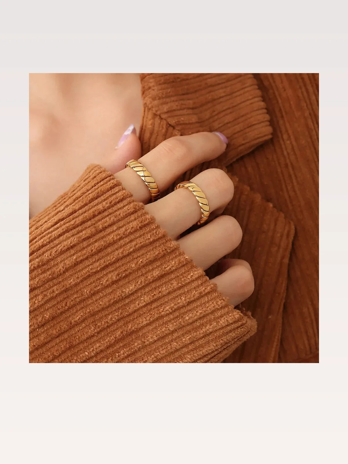 Titanium Steel Gold-Plated Ring