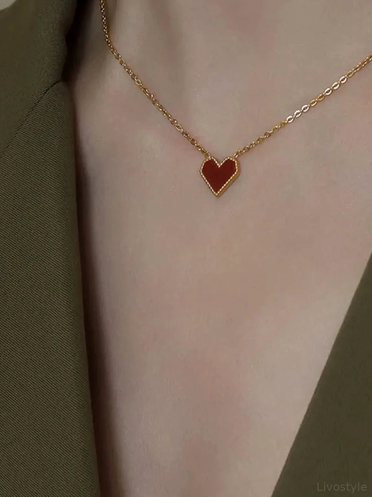 Titanium Steel Heart Necklace