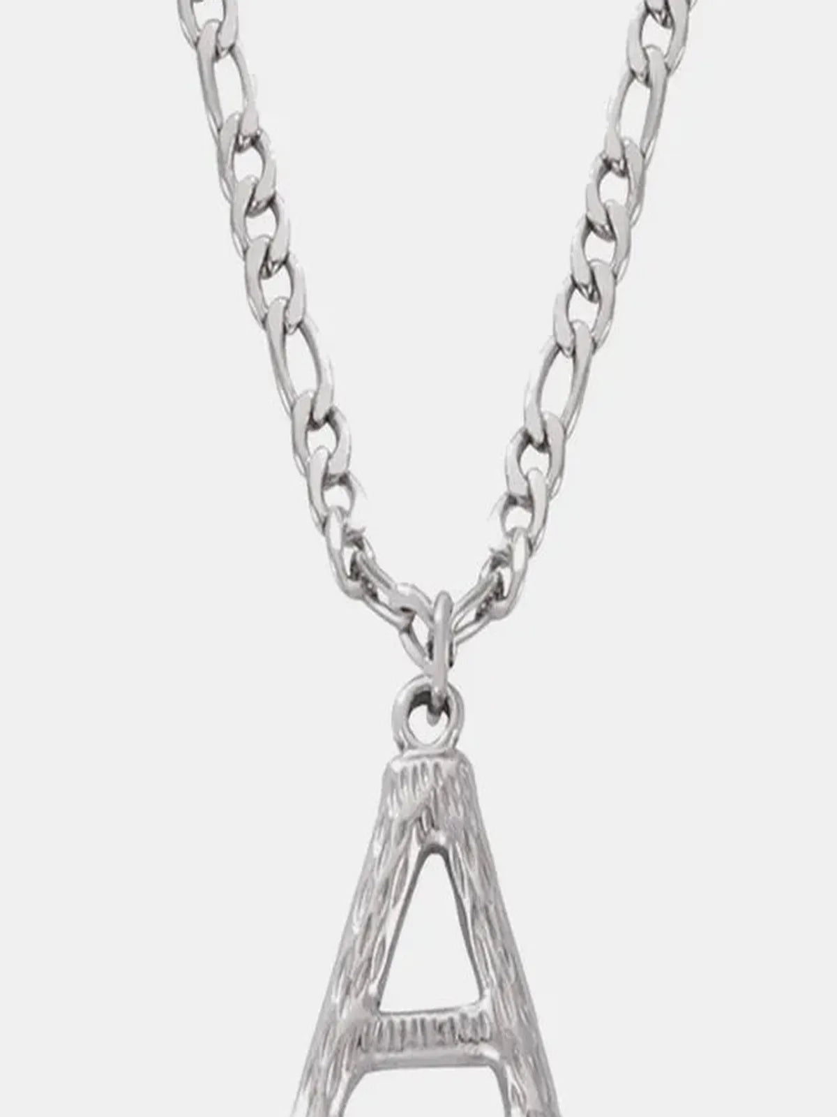 Titanium Steel Letter A Pendant Necklace