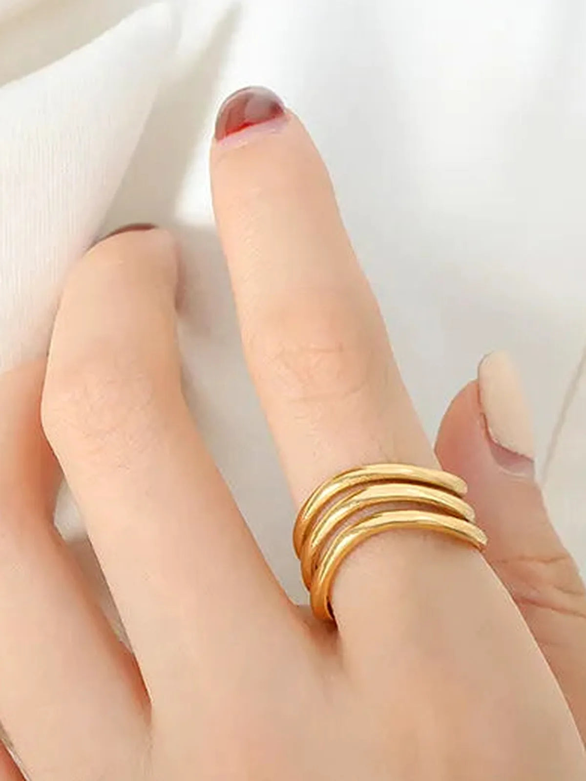 Titanium Steel Three-Layered Ring