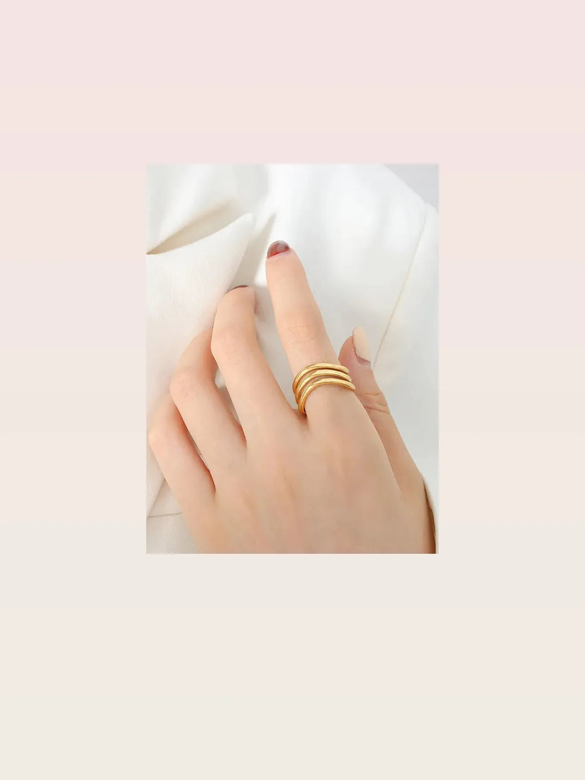 Titanium Steel Three-Layered Ring