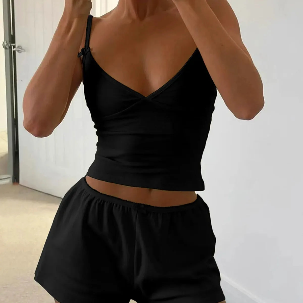V-Neck Cami and Shorts Set