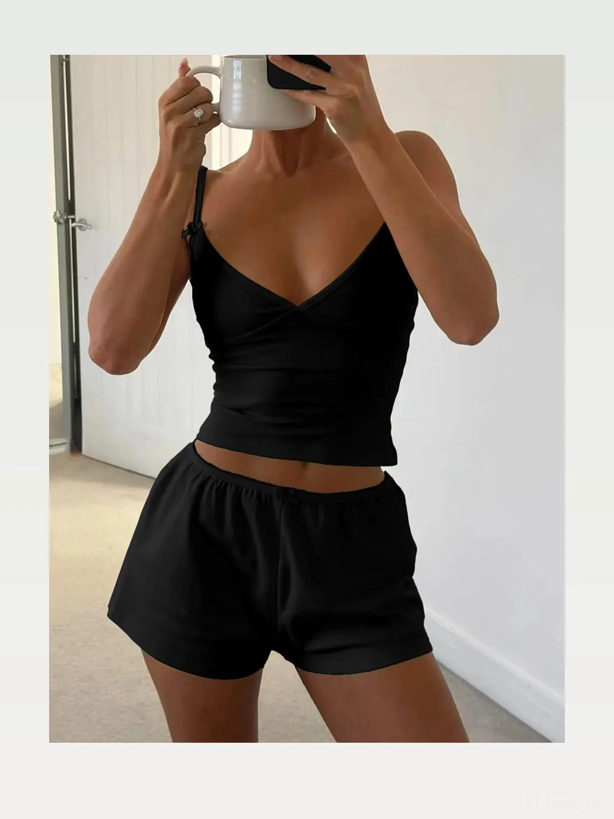 V-Neck Cami and Shorts Set