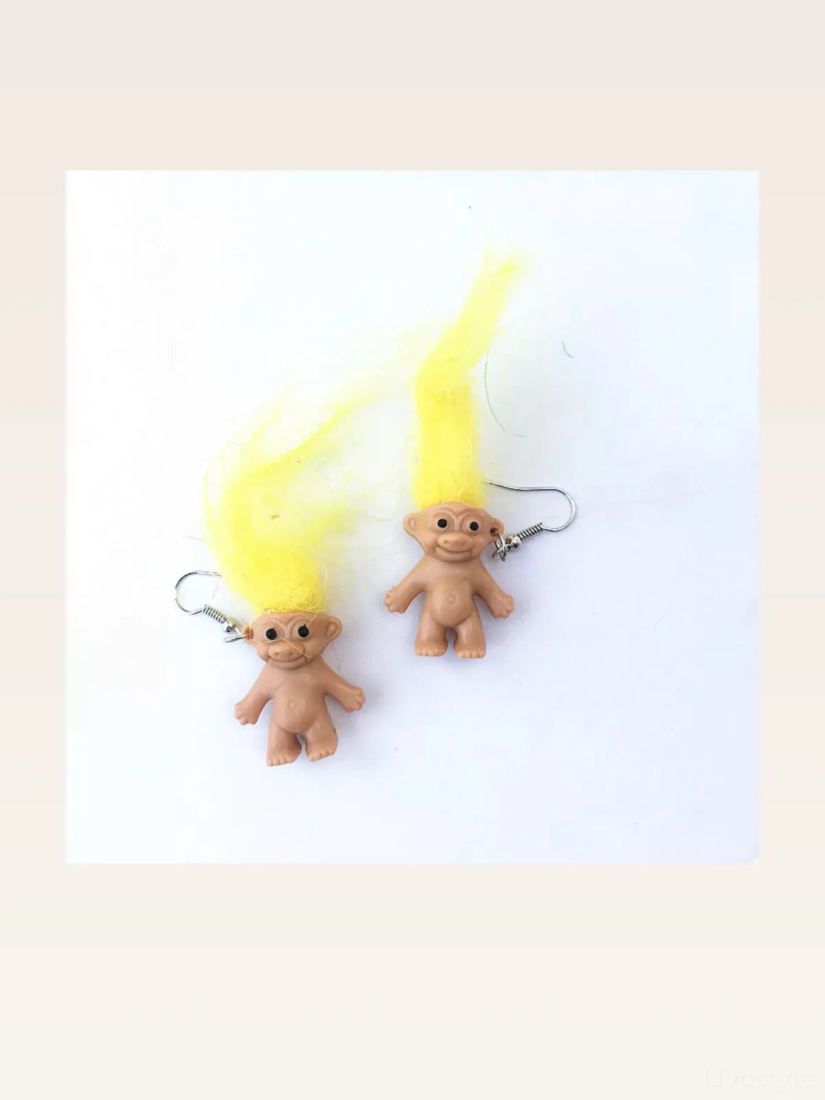Whimsical Troll Doll Dangle Earrings